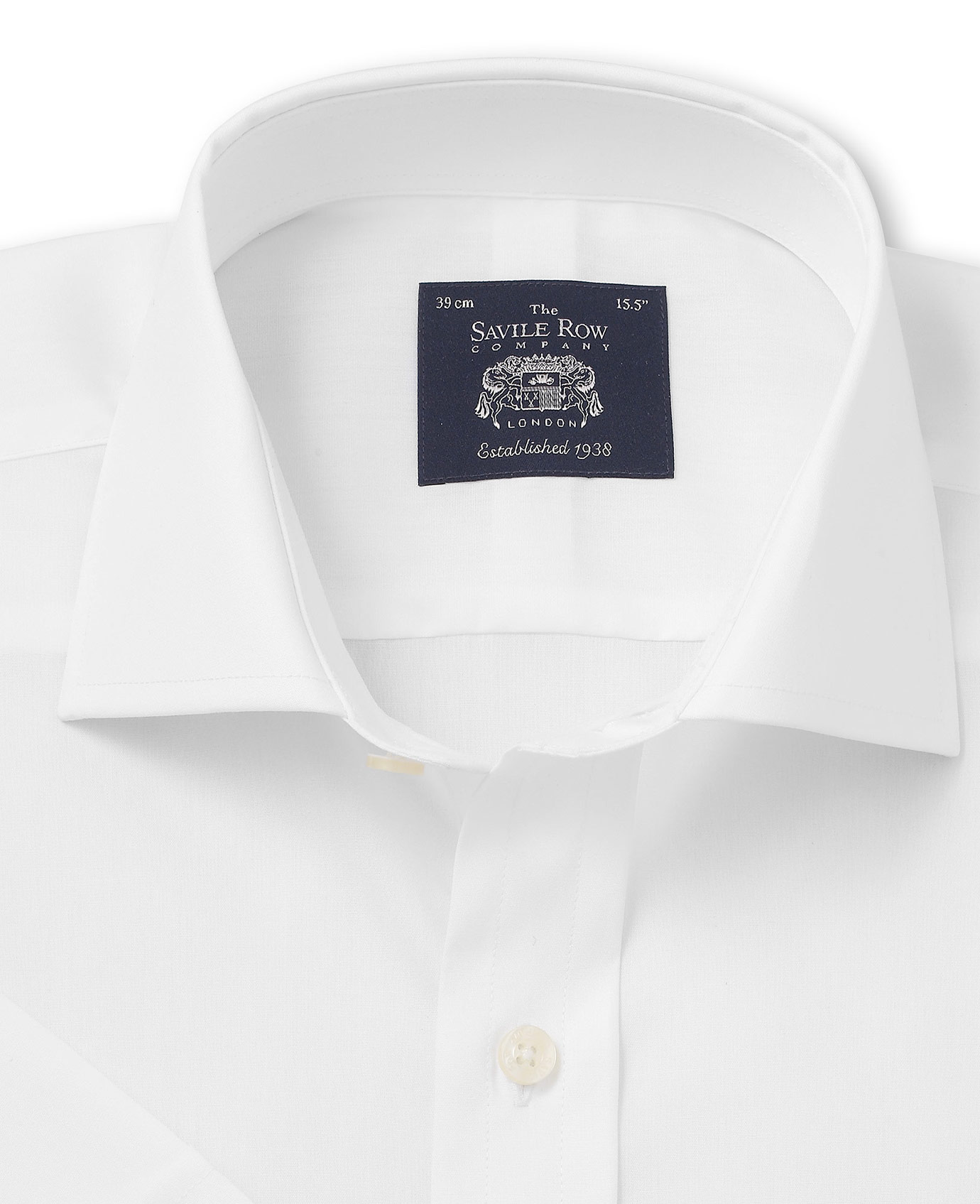 Savile Row Men/'s White Slim Fit Short Sleeve Shirt