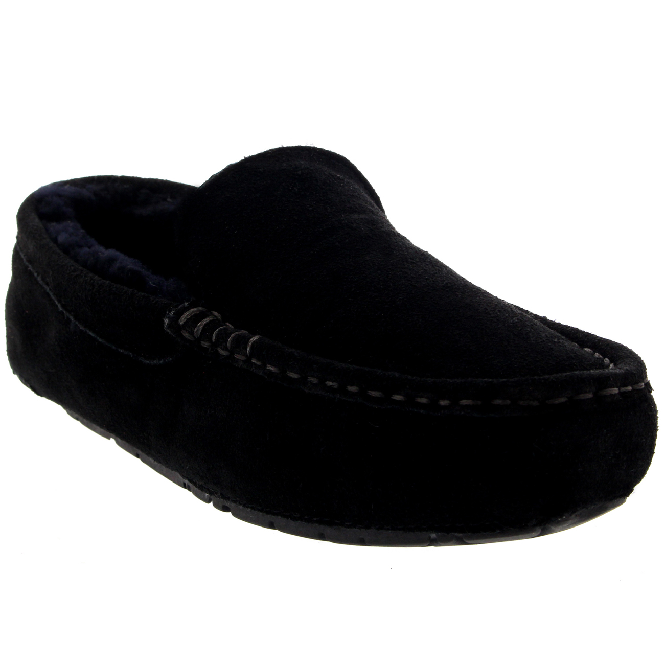 Mens Genuine Australian Suede Sheepskin Fur Loafers Moccasin Slippers