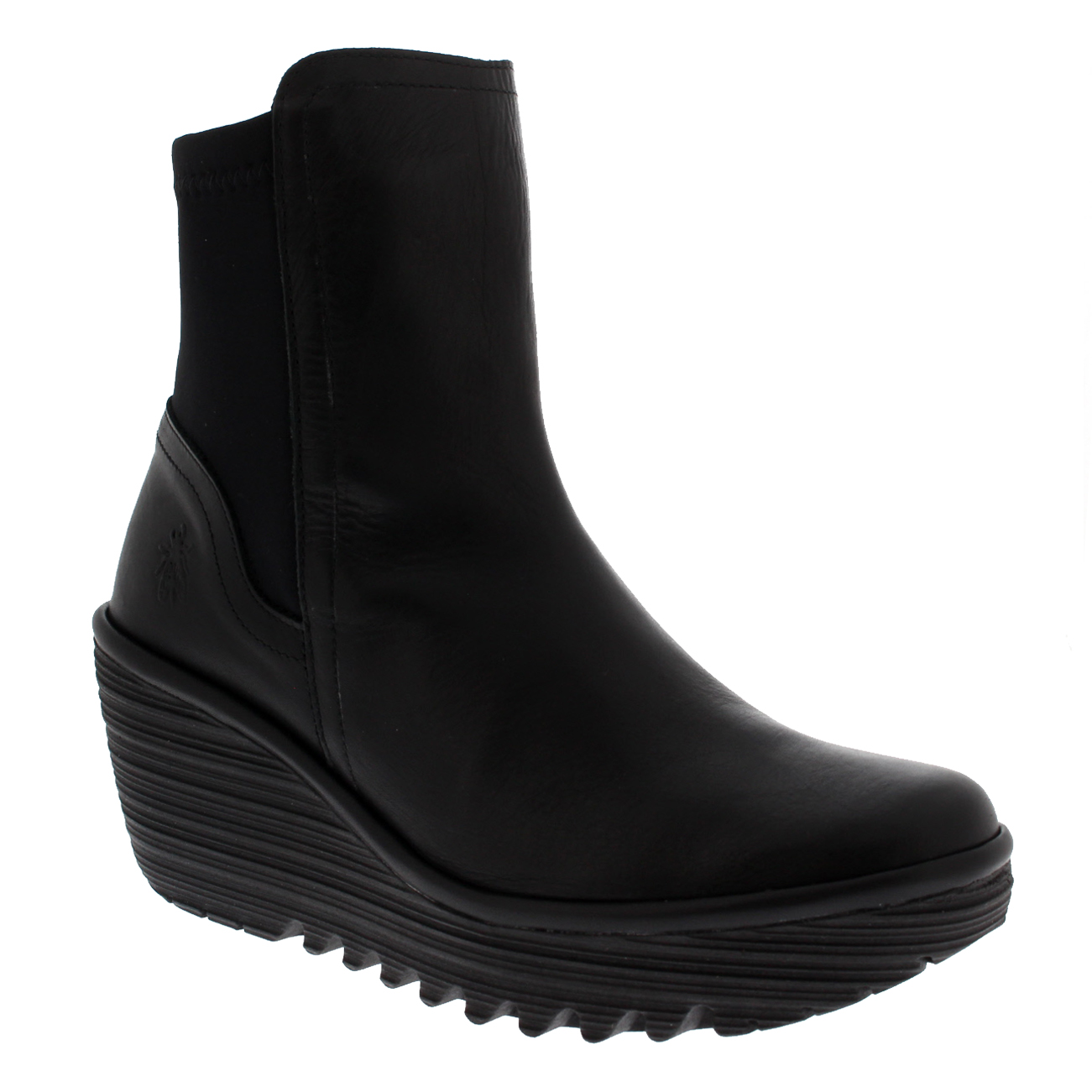 wedge biker boots