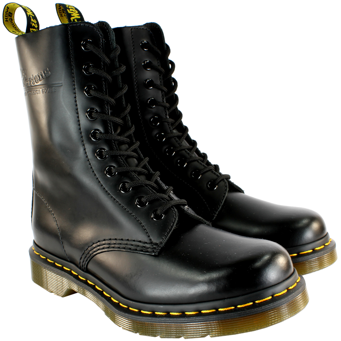 Mens Dr Martens Classic 1490 Black Vintage Leather Lace Up Ankle Boot All Sizes | eBay