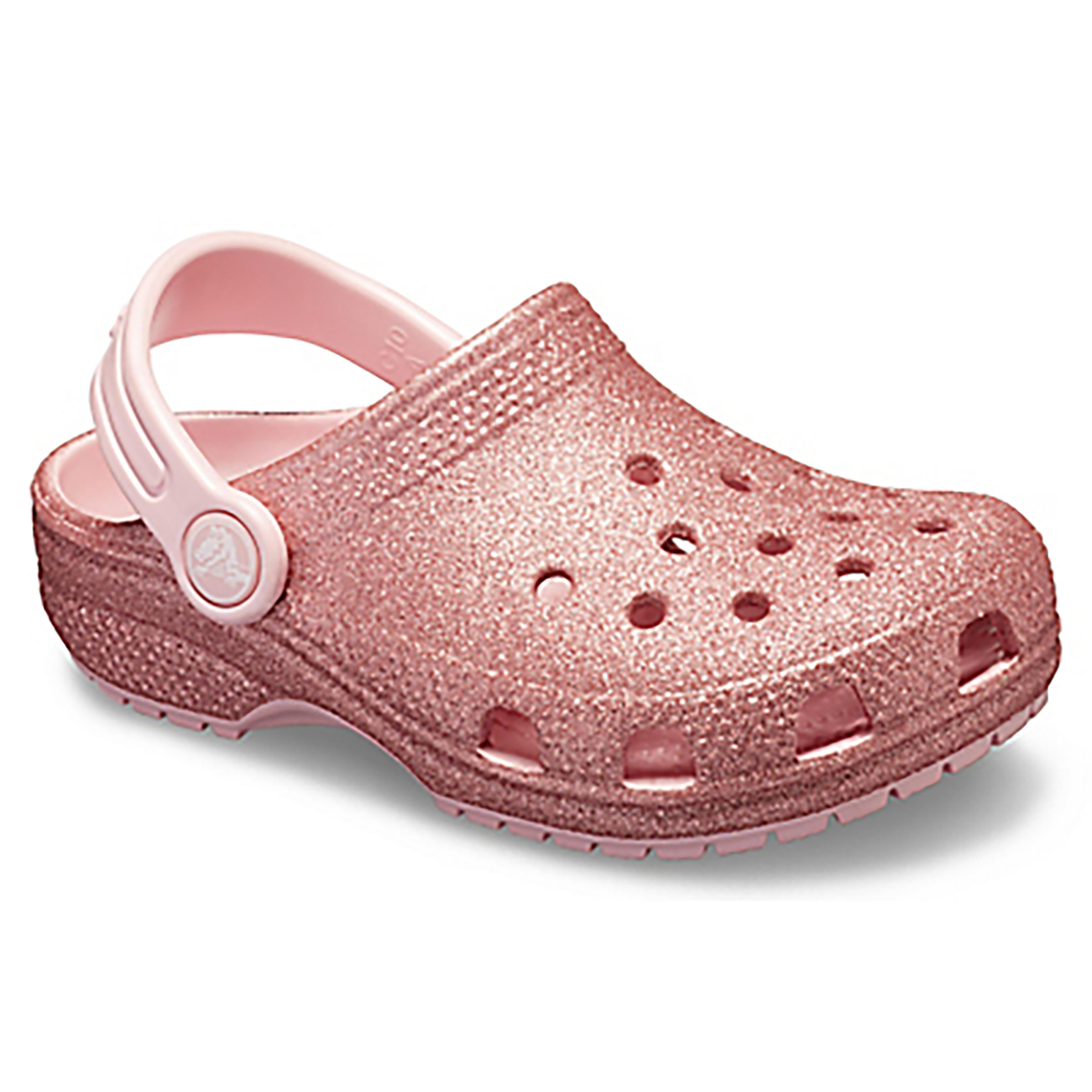 Kids Girls Crocs Crocband Glitter Clog Water Resistant Holiday Shoes