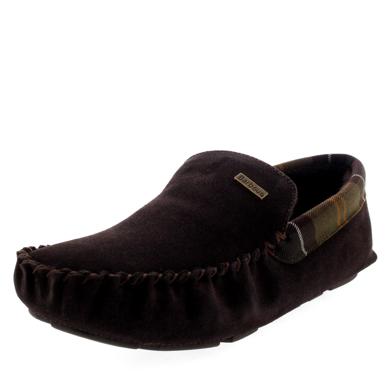 barbour monty suede mens black slippers