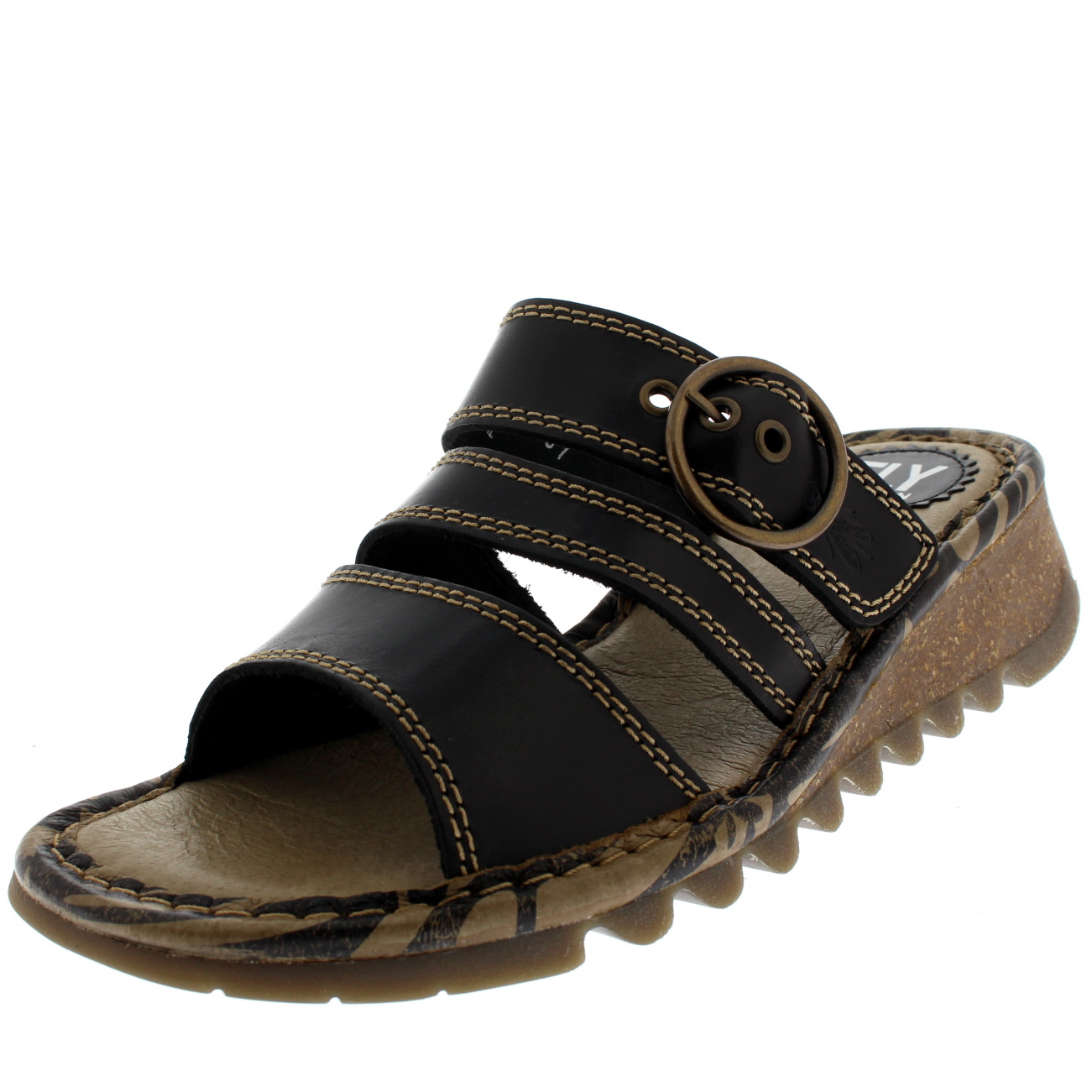 Damen Fly Zeh London Thea Bridle Offener Zeh Fly Keil Hacke Leder Urlaub Sandale EU 36-42 504e78 Damen Fly Zeh London Thea Bridle Offener Zeh Fly Keil Hacke Leder Urlaub Sandale EU 36-42 504e78