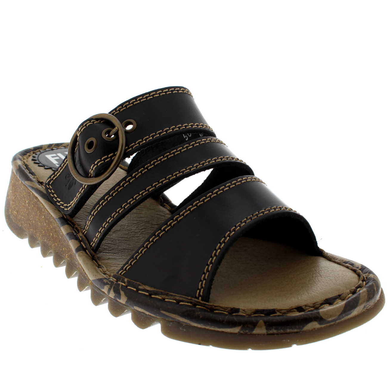 Damen Fly Zeh London Thea Bridle Offener Zeh Fly Keil Hacke Leder Urlaub Sandale EU 36-42 504e78 Damen Fly Zeh London Thea Bridle Offener Zeh Fly Keil Hacke Leder Urlaub Sandale EU 36-42 504e78