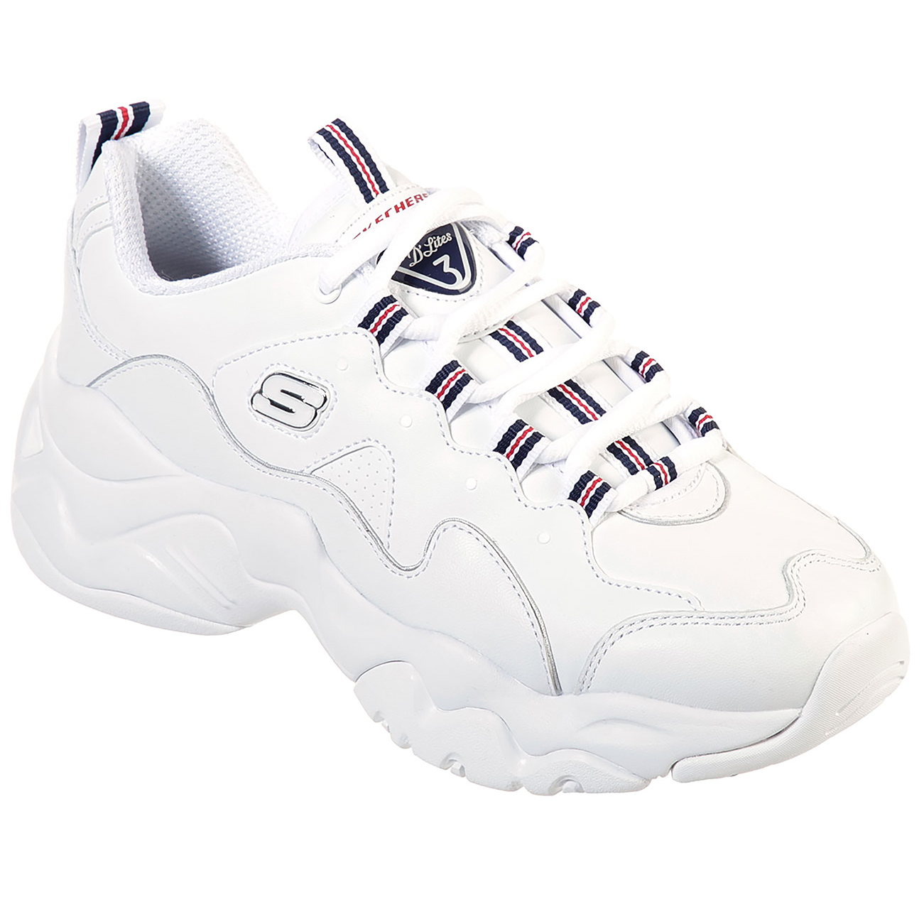 Skechers D Lites Damen Low Sneaker Schwarz