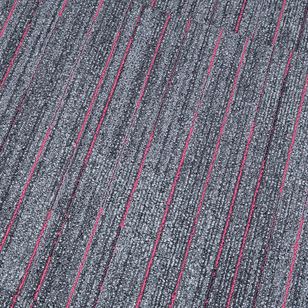 Heavy Duty Milliken Quality Office Carpet Tiles Stripe Pattern Grey