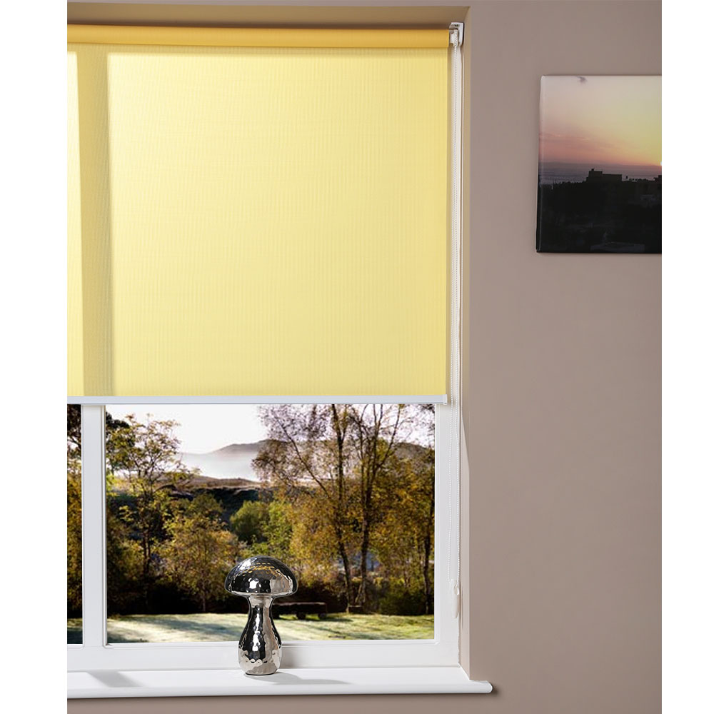 Luxury Yellow Royal Roller Window Blind Home/Office Plain Easy Fix