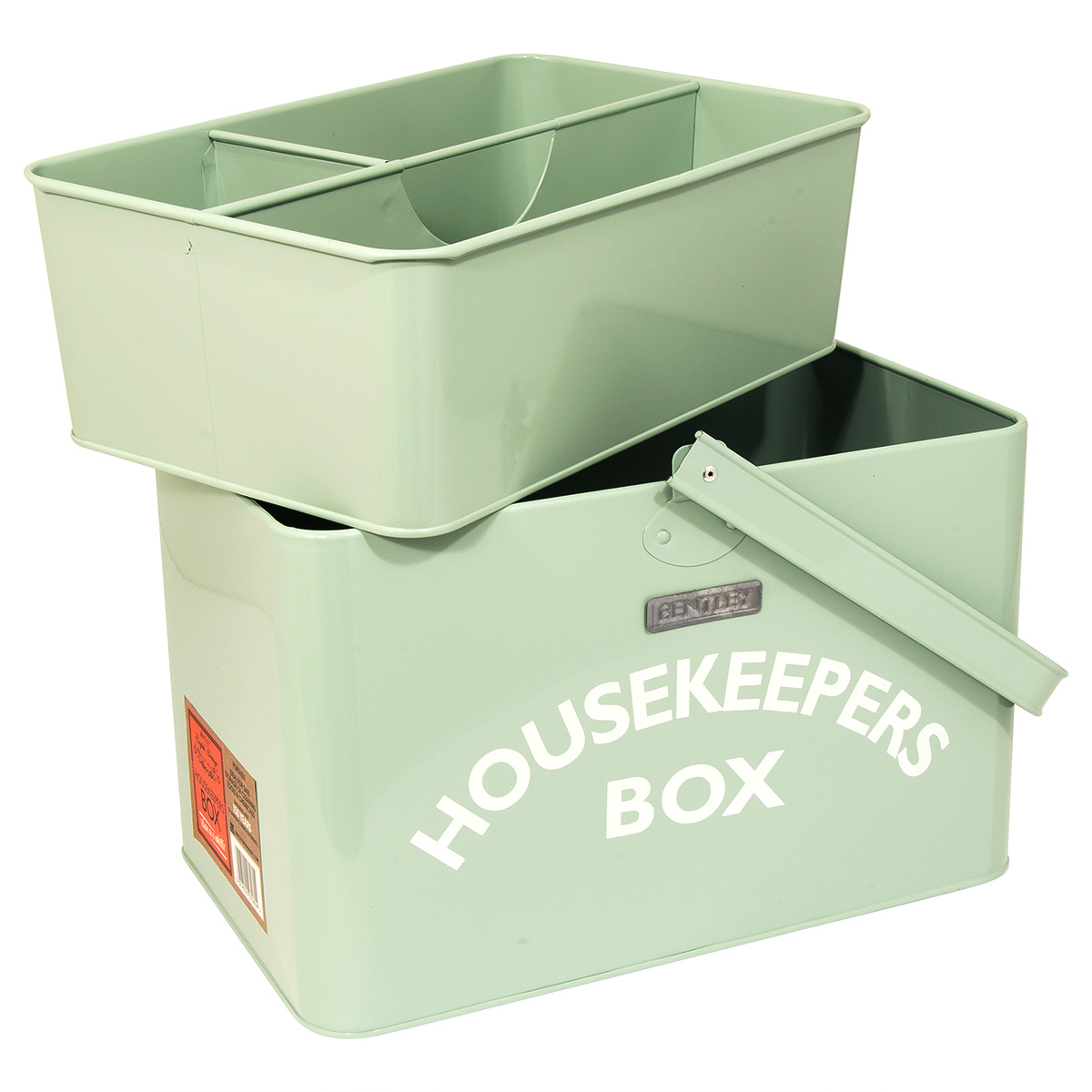 Bentley Duck Egg Retro English Heritage Housekeepers Box and Removable