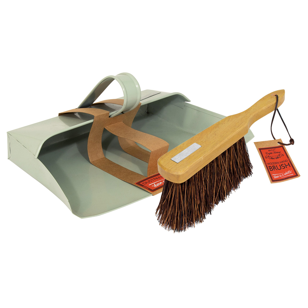 Bentley English Heritage Home Cleaning Metal 11" Dustpan and Stiff