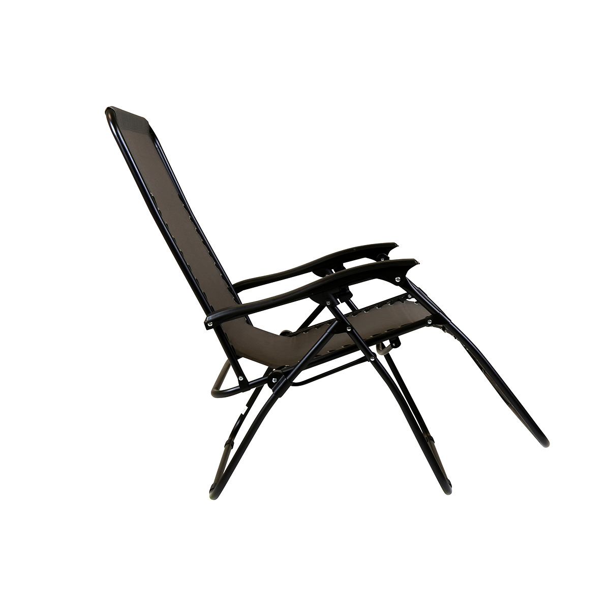Charles Bentley Folding Reclining Garden Chair Camping Recliner Lounger