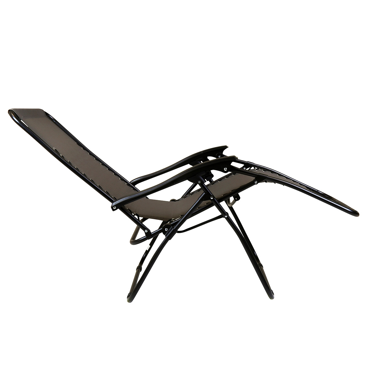 Charles Bentley Folding Reclining Garden Chair Camping Recliner Lounger