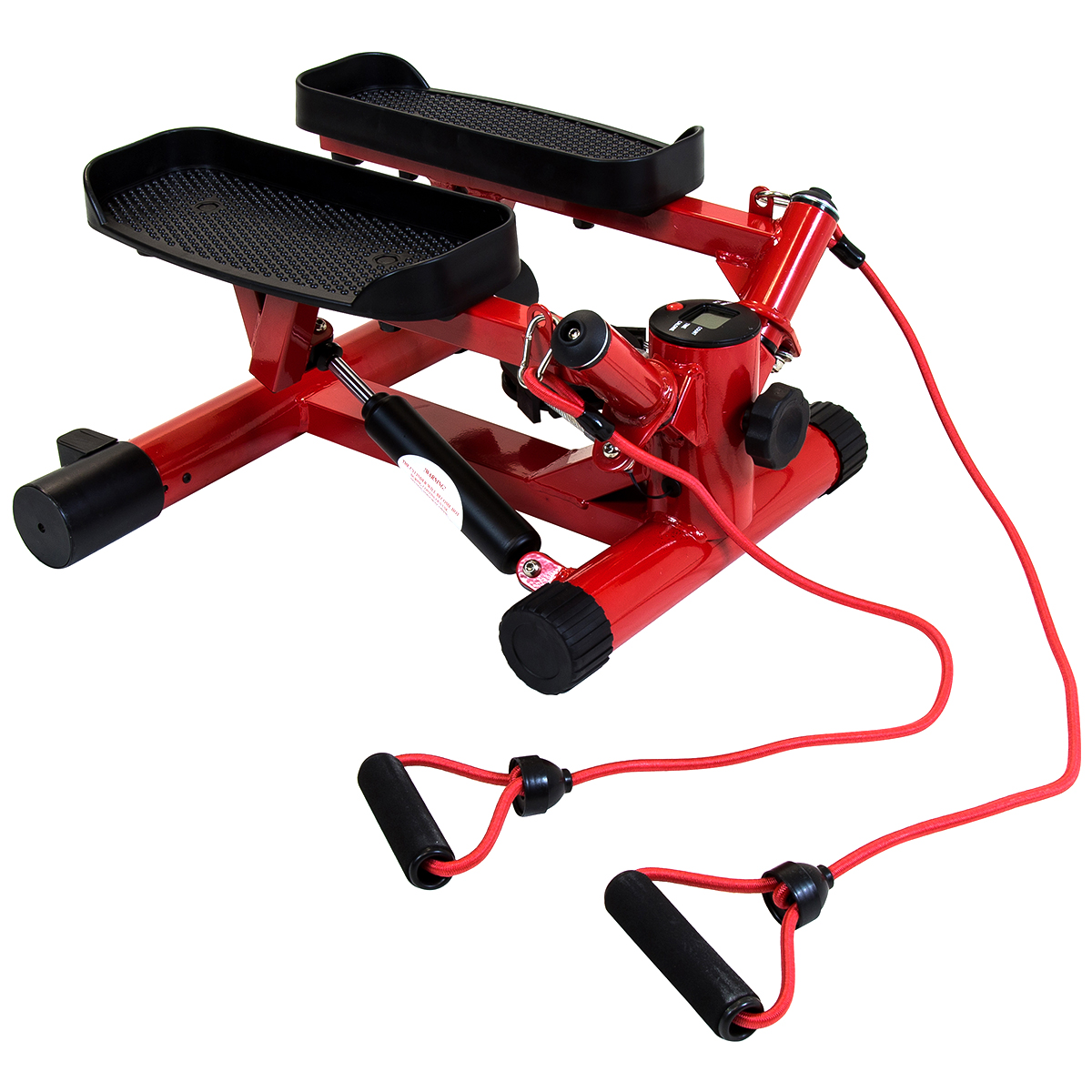 CHARLES BENTLEY HYDRAULIC Twist Mini Stepper With Training Ropes Red