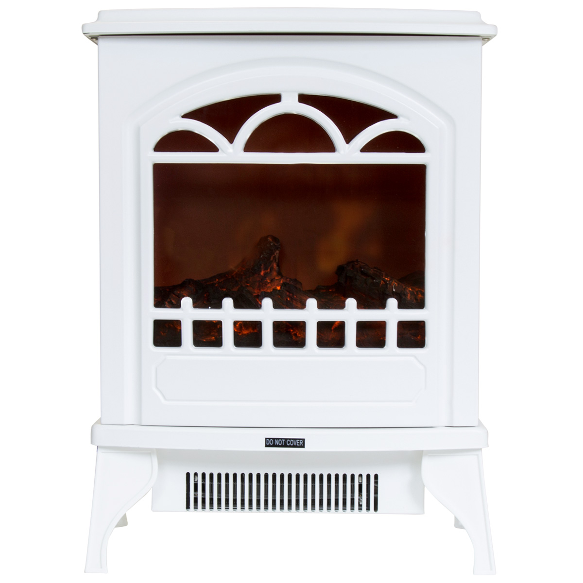 Charles Bentley Freestanding Electric Fire Stove Log Flame Effect