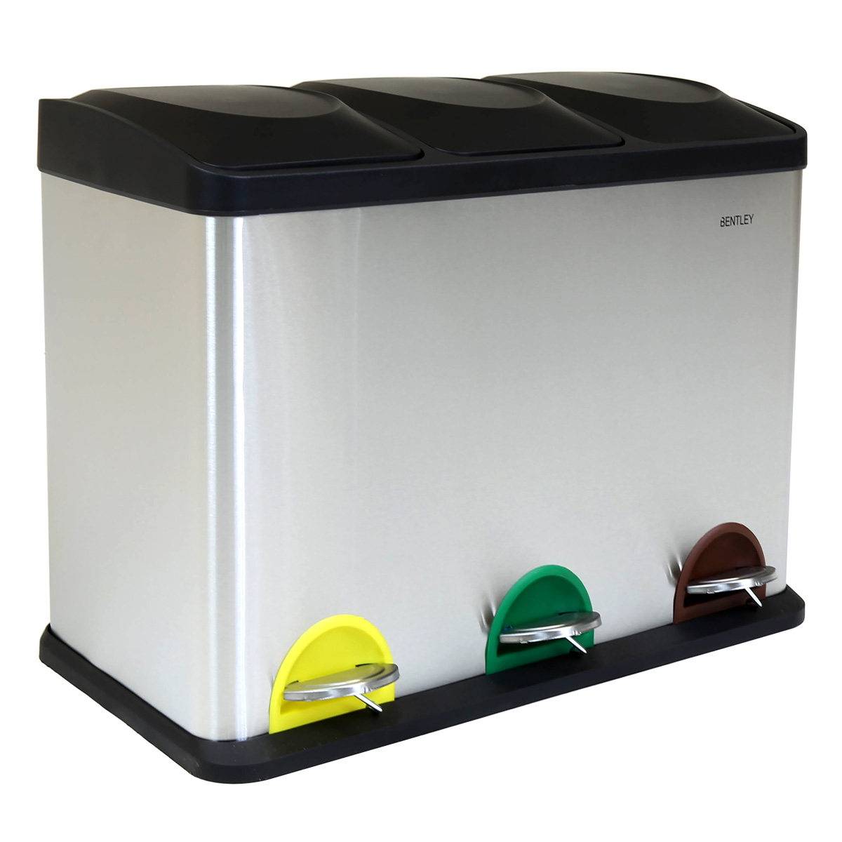 Charles Bentley 45L Stainless Steel Kitchen Recycle Pedal Bin 3