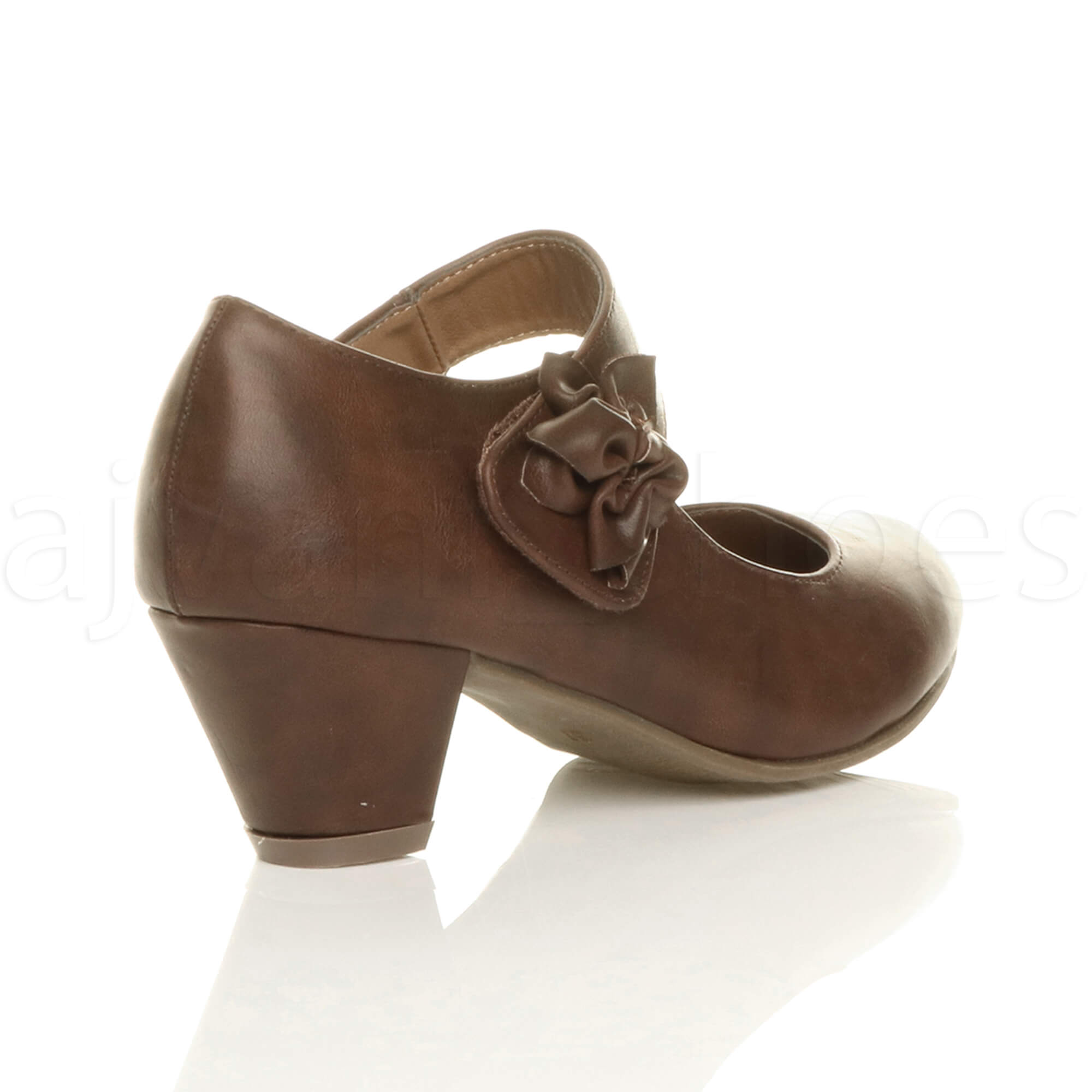 WOMENS LADIES MID BLOCK HEEL PADDED COMFORT MARY JANE LEATHER LINED SHOES SIZE eBay