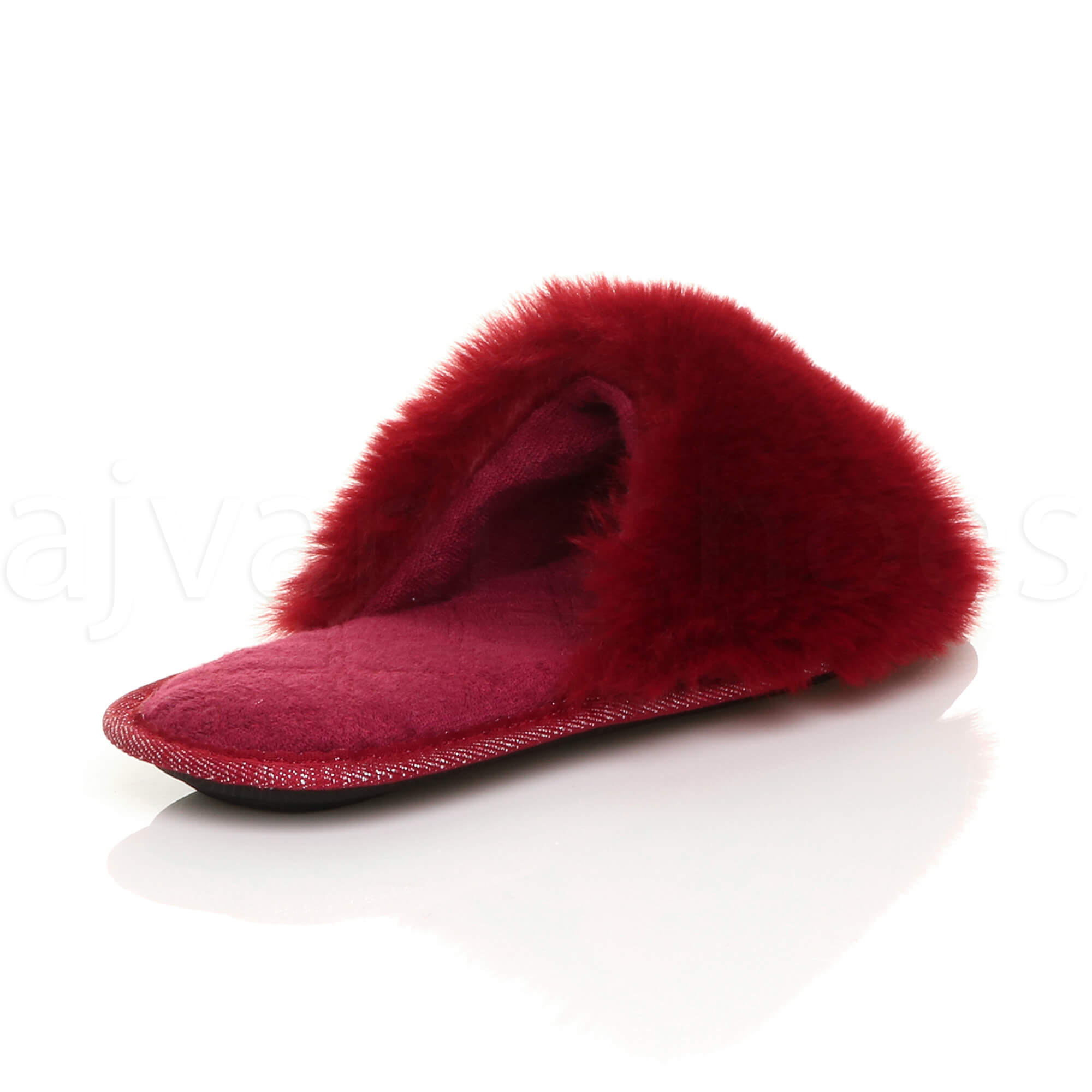 WOMENS LADIES FLUFFY INDOOR SANDALS WASHABLE PEEP TOE SLIPPERS SLIDES