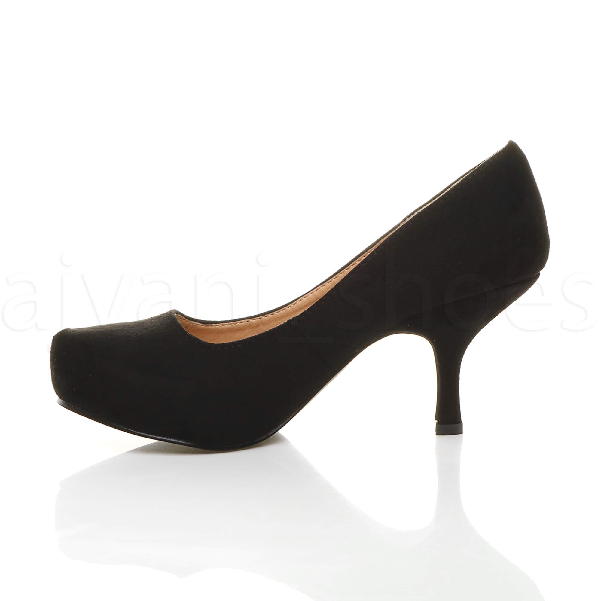 black low platform heels