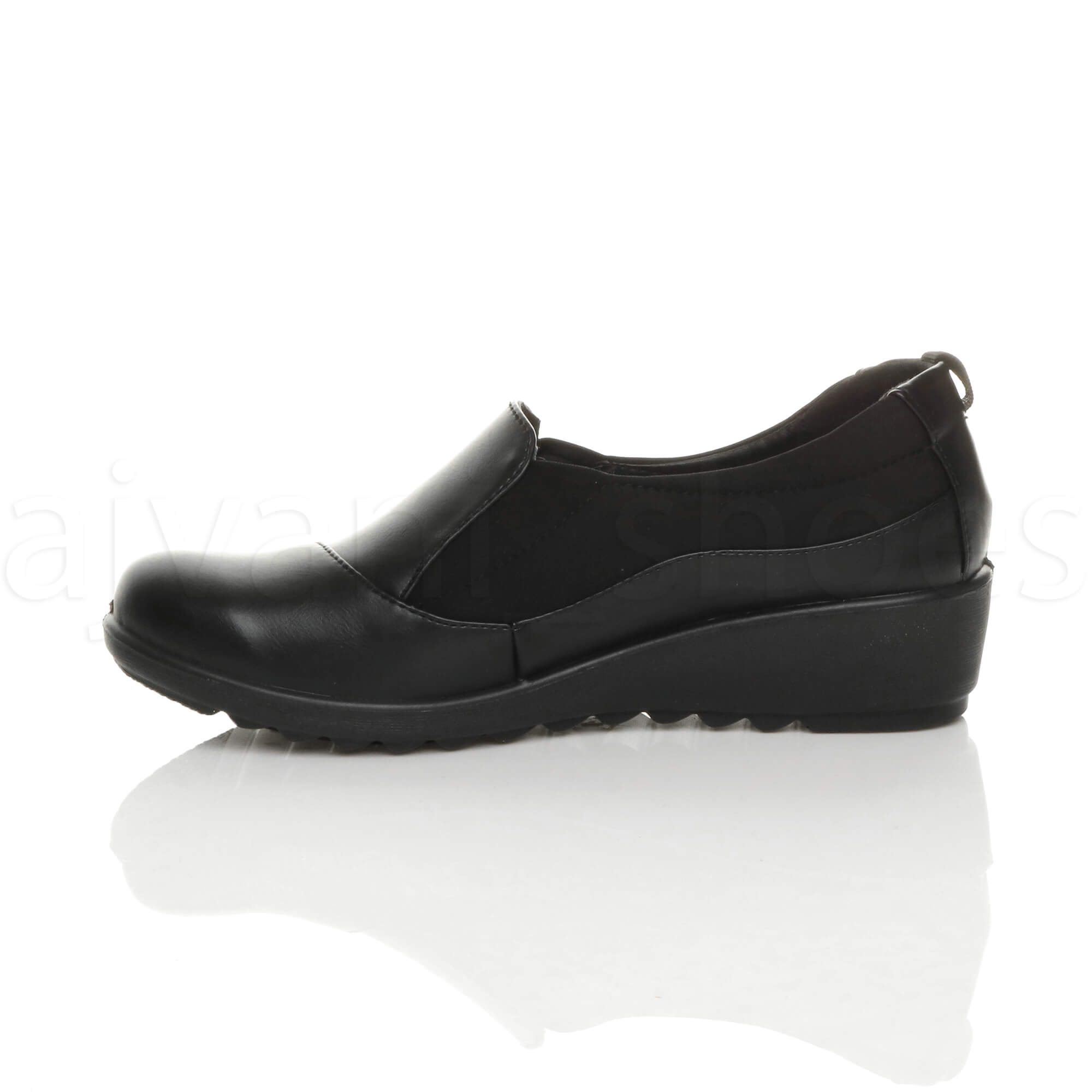 Mujer ladies low mid wedge heel stretch work cushioned comfort Zapatos loafers Mujer ladies low mid wedge cushioned heel stretch work cushioned wedge comfort Zapatos loafers 4d4b9d