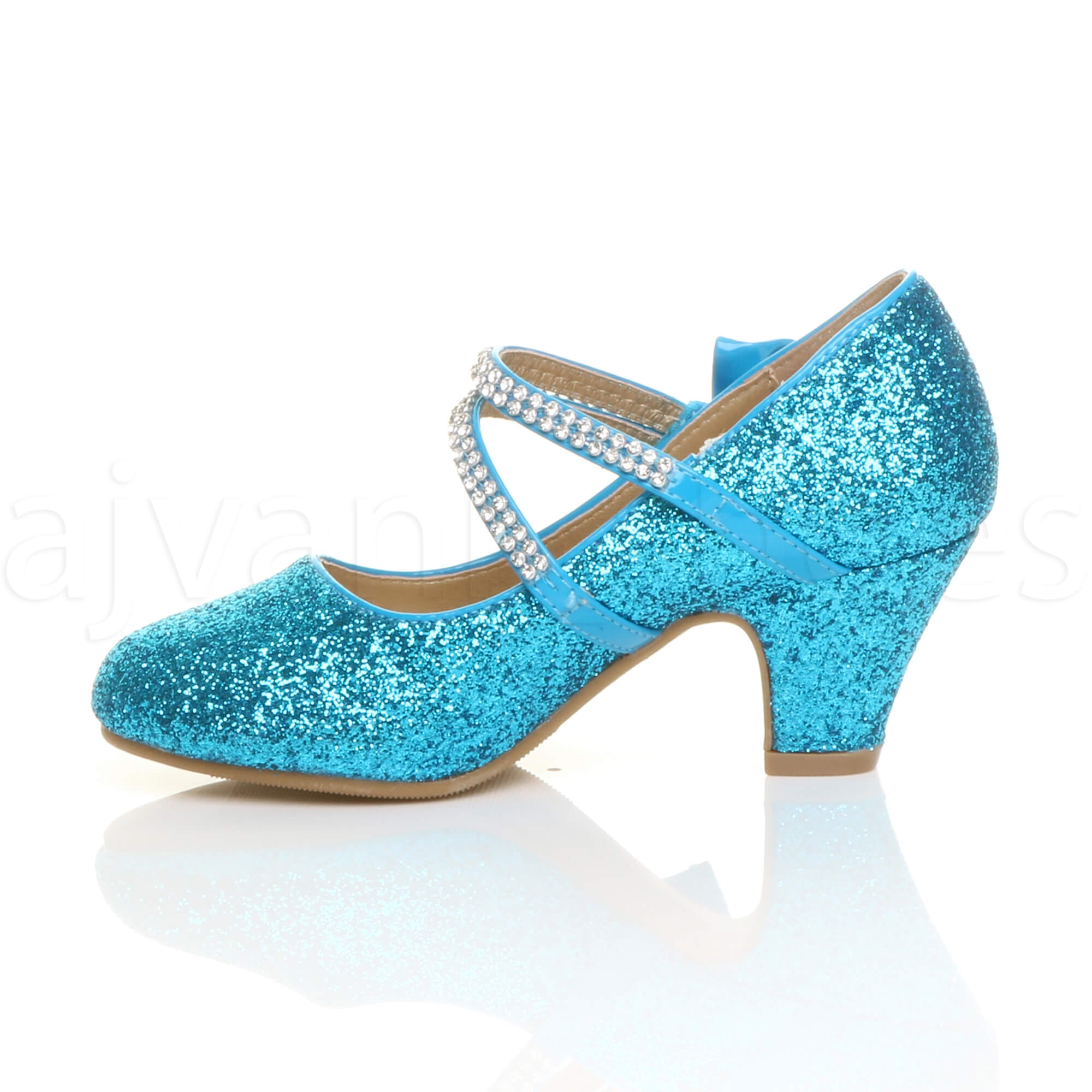 GIRLS KIDS CHILDRENS LOW HEEL PARTY WEDDING MARY JANE