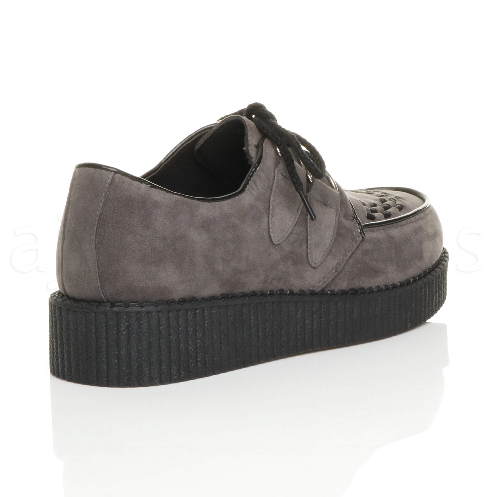 MENS PLATFORM WEDGE LACE UP GOTH PUNK BROTHEL CREEPERS BEETLE CRUSHERS