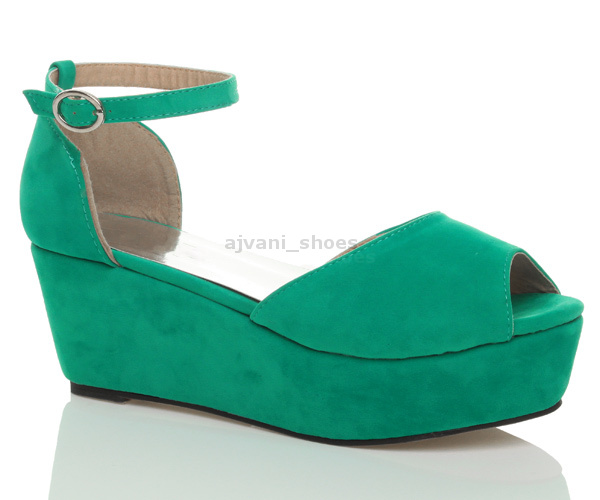 WOMENS LADIES LOW MID HEEL BLOCK WEDGE PLATFORM FLATFORM SANDALS ... WOMENS-LADIES-LOW-MID-HEEL-BLOCK-WEDGE-PLATFORM-