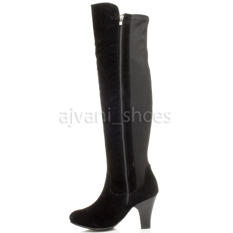 Dettagli su Donna tacco alto blocco elastico cavallerizzo stivali sopra il ginocchio taglia Dettagli su Donna tacco alto blocco elastico cavallerizzo stivali sopra il ginocchio taglia