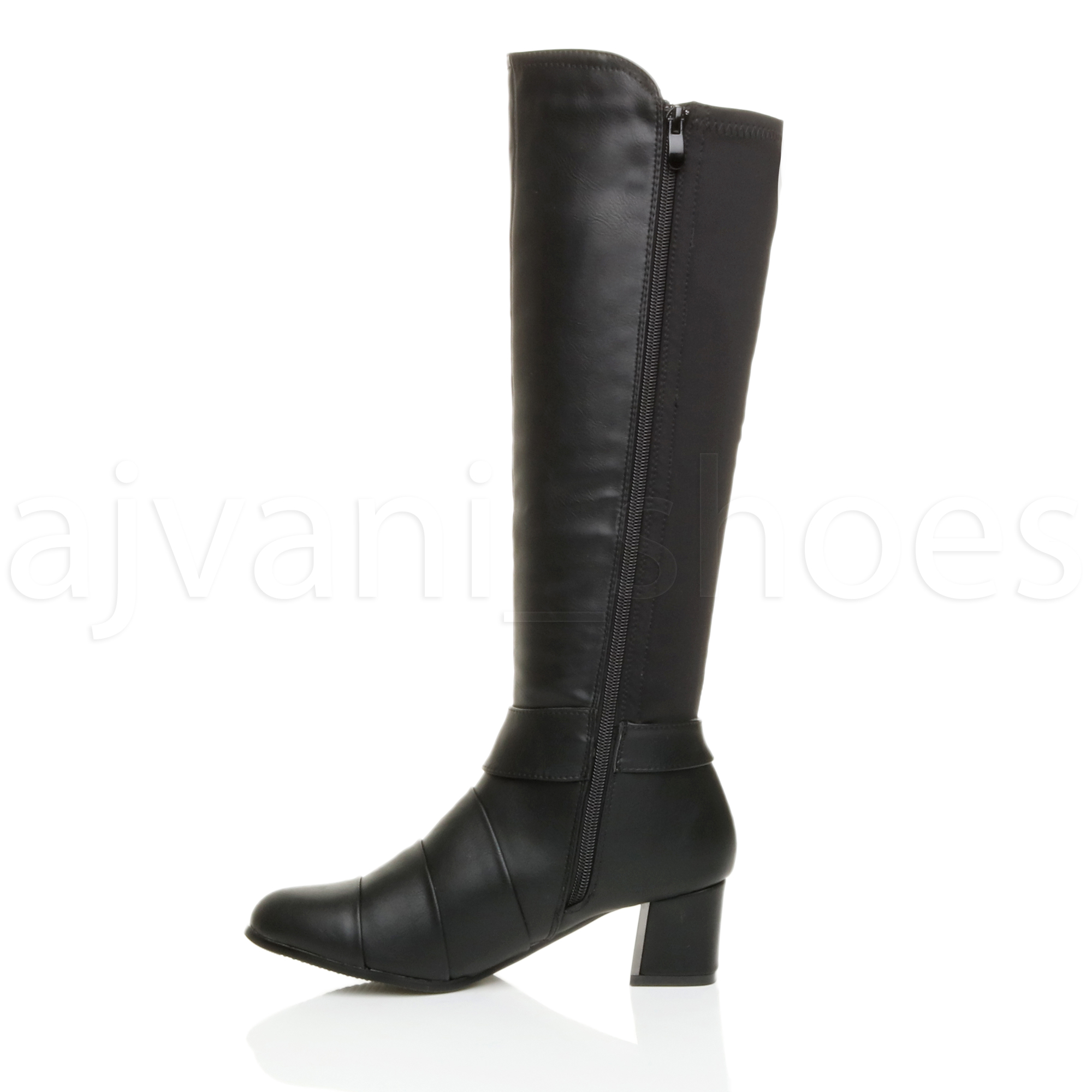 Damen Damen Damen Mittelblockabsatz Reißverschluss Elastisch Schicht Wadenhohe Stiefel Größe b62fd0 Damen Damen Damen Mittelblockabsatz Reißverschluss Elastisch Schicht Wadenhohe Stiefel Größe b62fd0