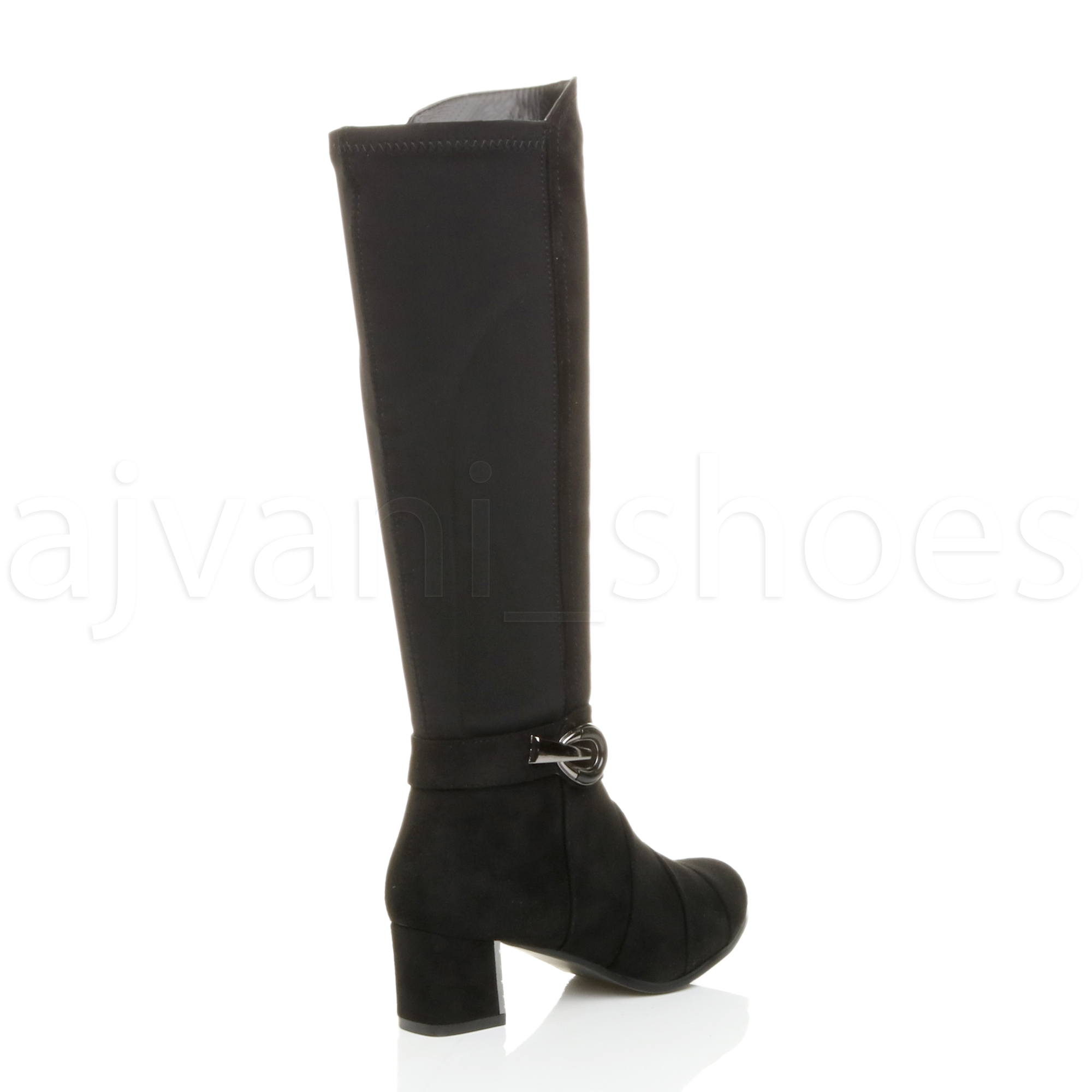 Damen Damen Damen Mittelblockabsatz Reißverschluss Elastisch Schicht Wadenhohe Stiefel Größe b62fd0 Damen Damen Damen Mittelblockabsatz Reißverschluss Elastisch Schicht Wadenhohe Stiefel Größe b62fd0