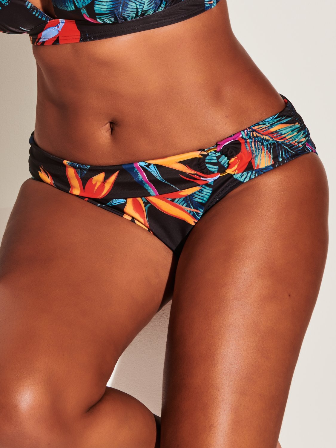 Women's Ladies birds of paradise rollover bikini bottoms