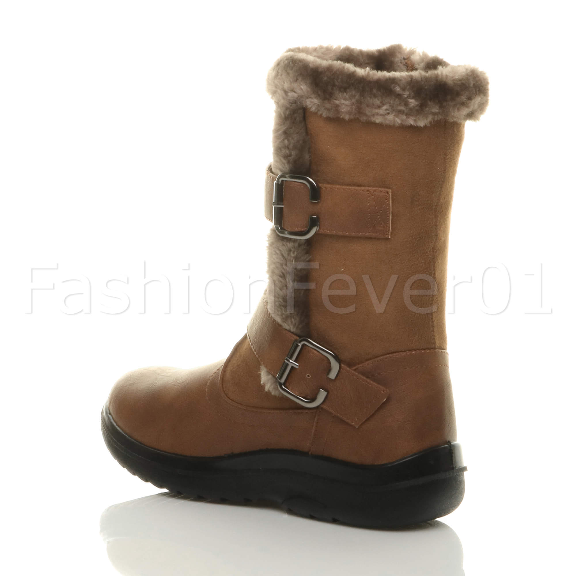 flat ankle boots fur cuff