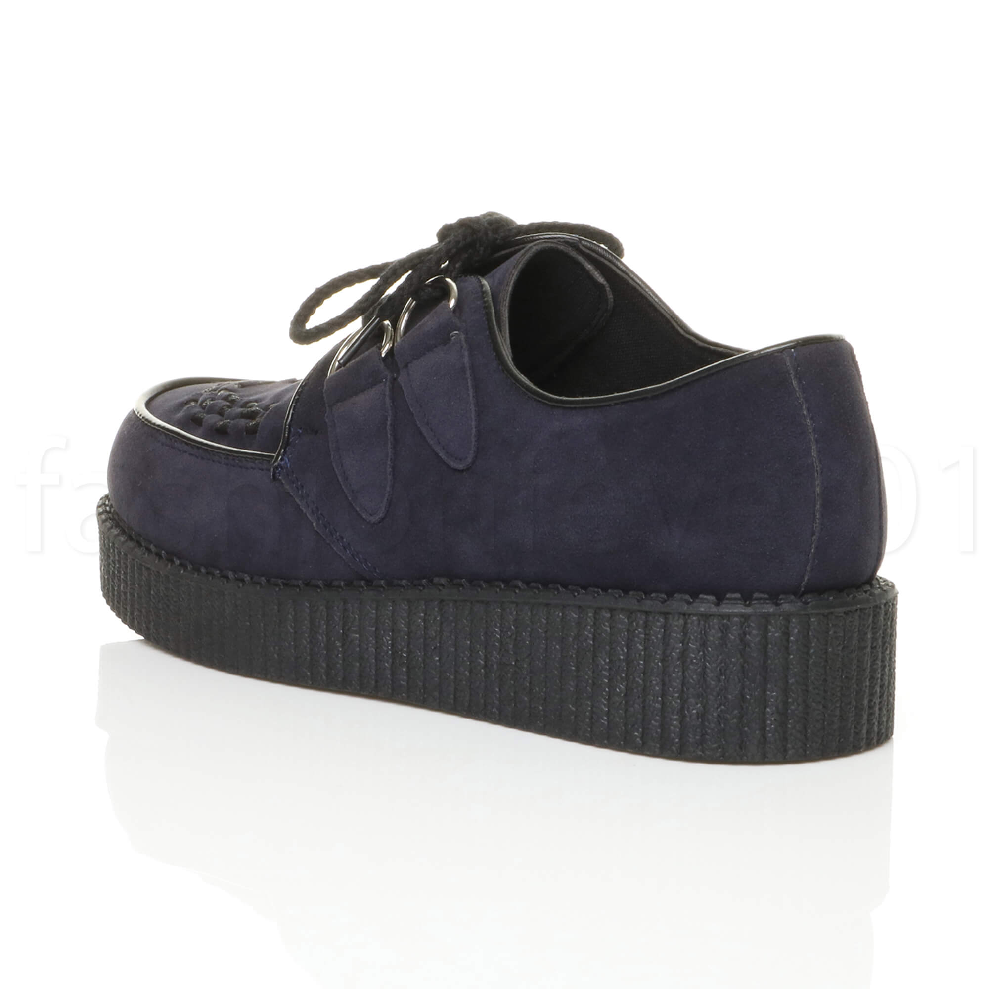 MENS LOW WEDGE PLATFORM TEDDY BOY ROCKABILLY BROTHEL CREEPERS GOTH PUNK