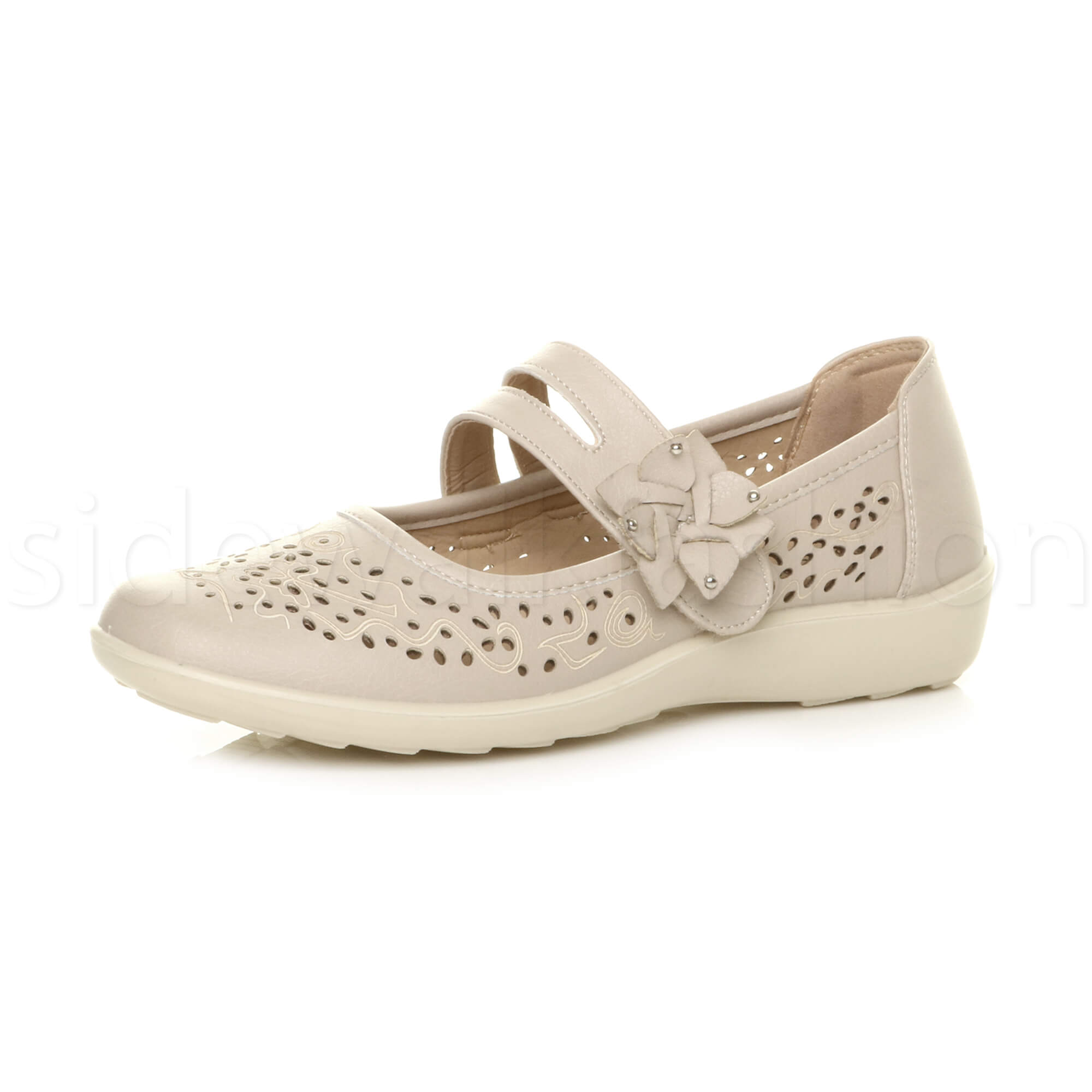 Mujer ladies flat grip cushioned mary jane smart work summer comfort Zapatos Talla Mujer ladies flat grip cushioned mary jane smart Talla work summer comfort Zapatos Talla smart dc4948