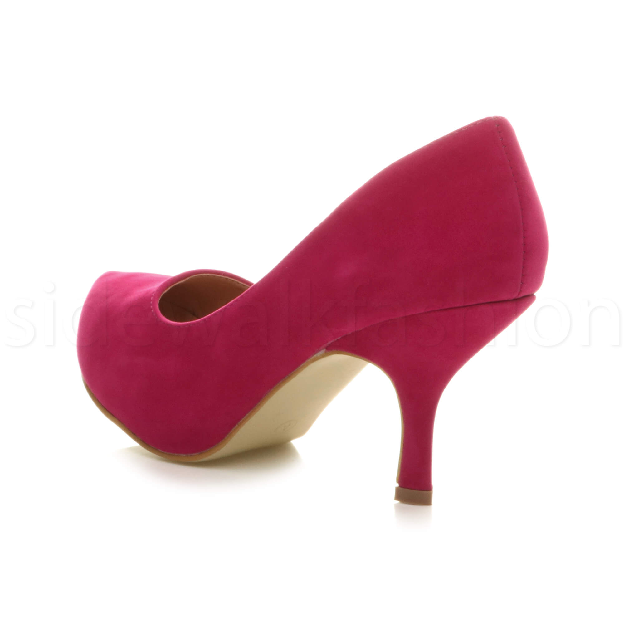 Womens ladies low mid heel concealed platform work party court shoes pumps size - Picture 36 of 136