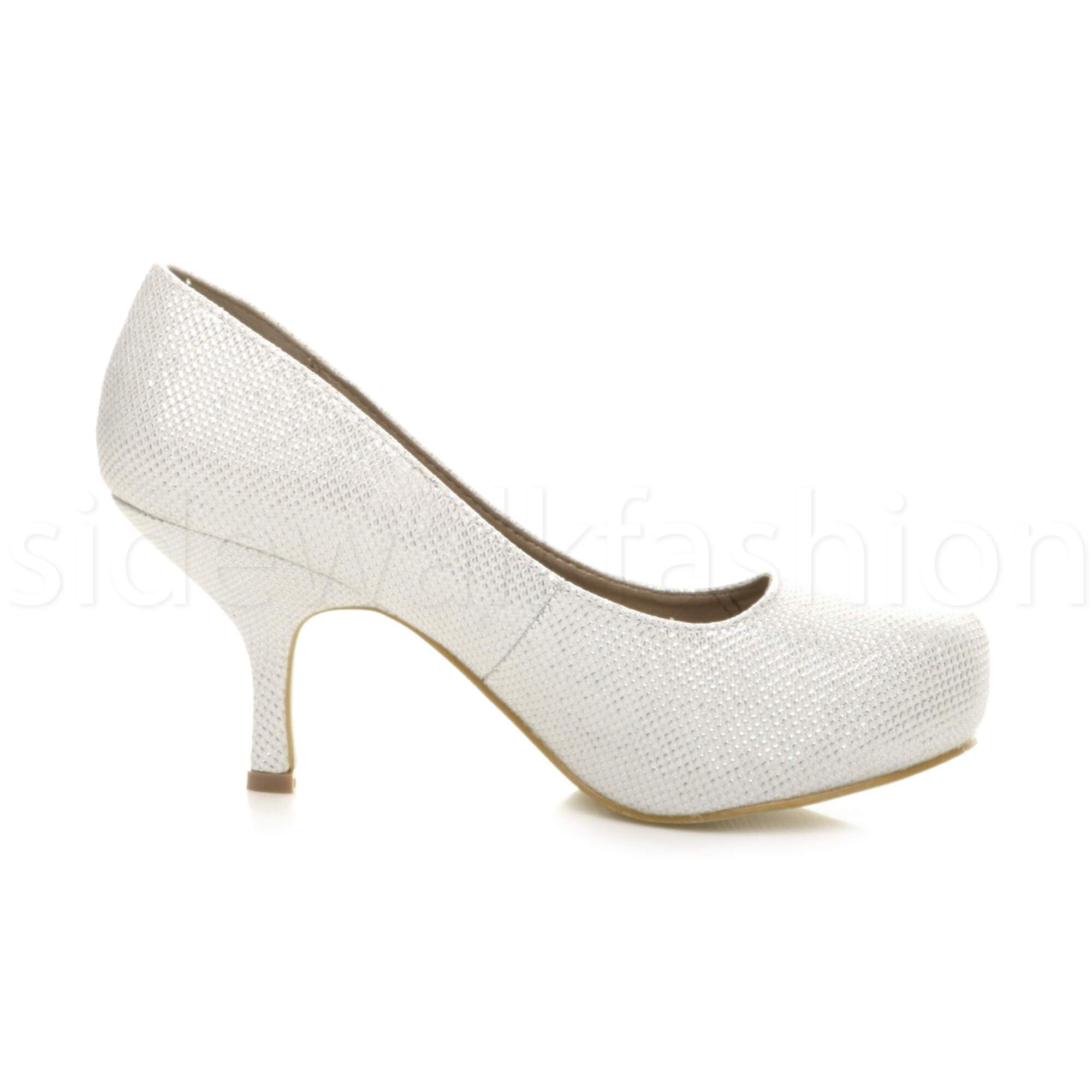 Womens ladies low mid heel concealed platform work party court shoes pumps size - Picture 67 of 136