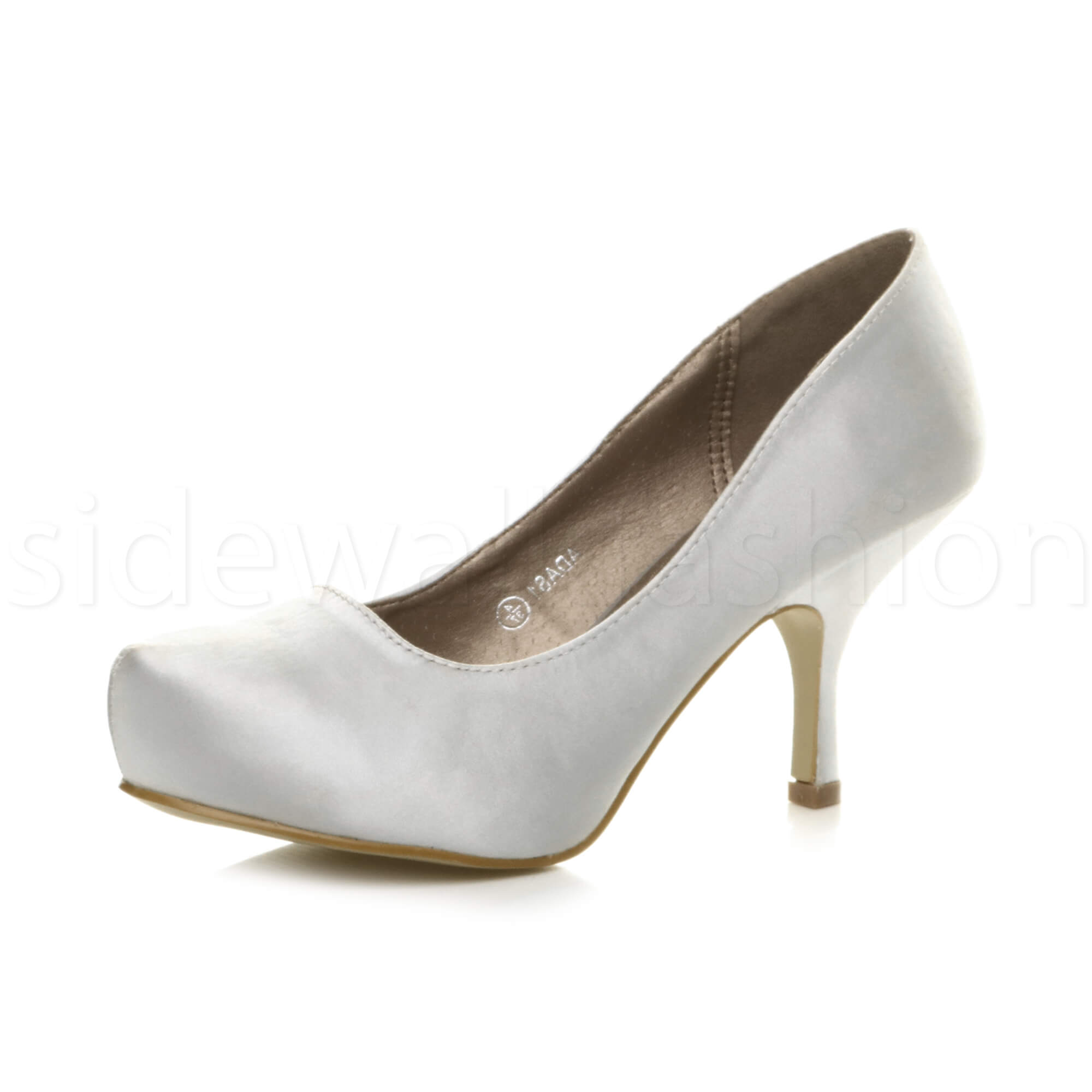 Womens ladies low mid heel concealed platform work party court shoes pumps size - Picture 113 of 136
