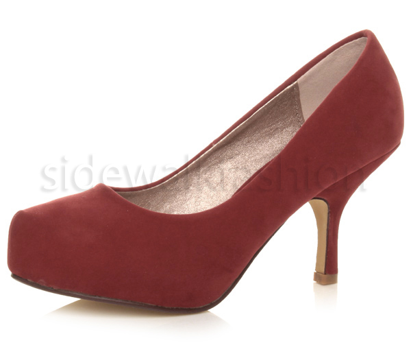 Womens ladies low mid heel concealed platform work party court shoes pumps size - Picture 25 of 136