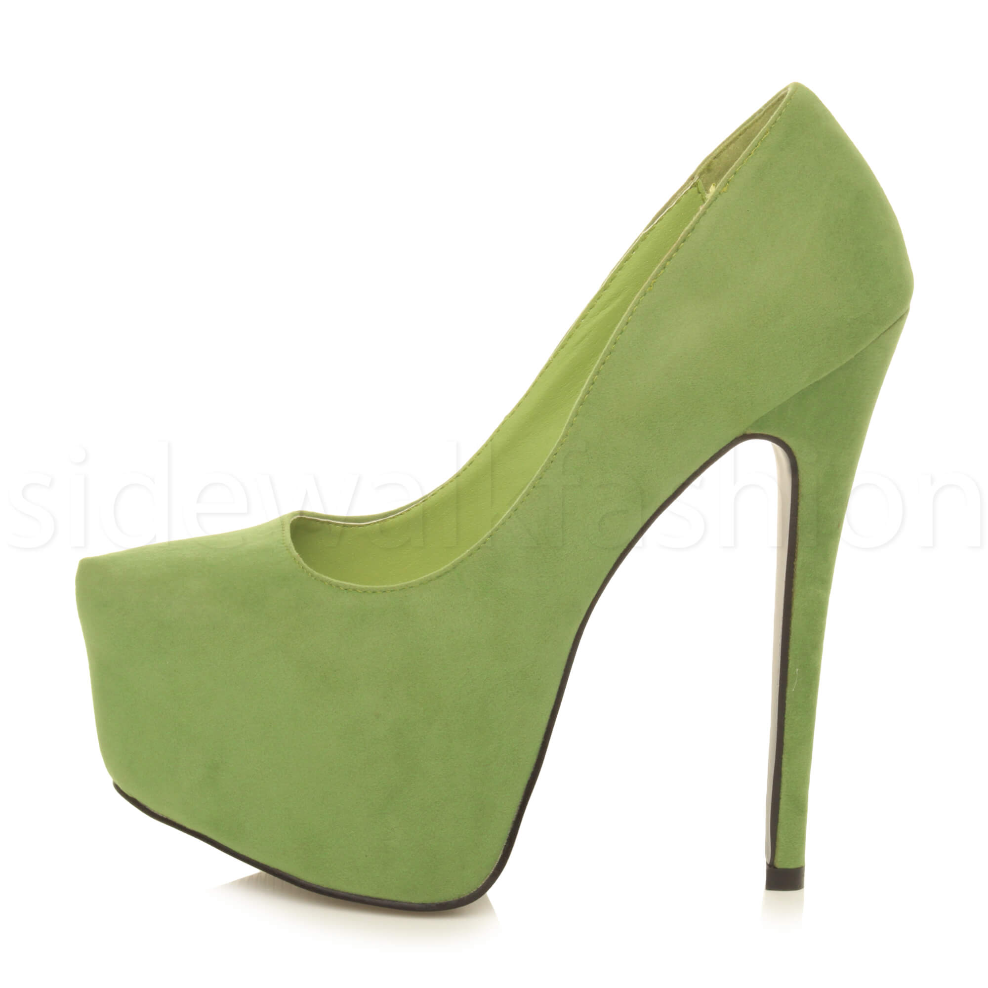 Ladies Women Stiletto High Heel Mens Court Shoes Concealed Platform Pointed Pump