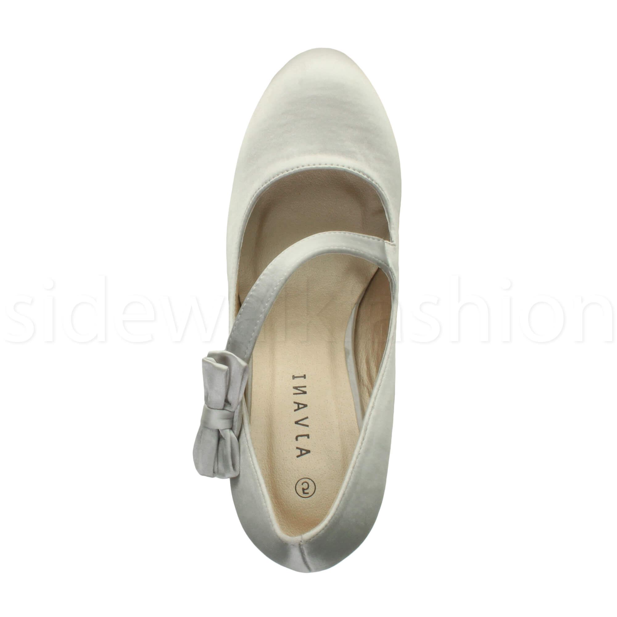 Womens ladies high heel diamante mary jane bow wedding court shoes pumps size | eBay