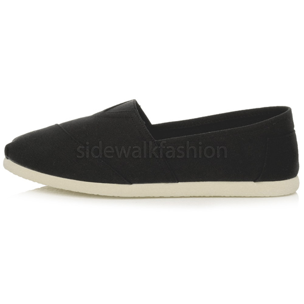 Mens espadrilles canvas leather insole plimsoles pumps deck shoes size