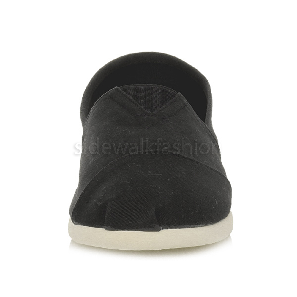 Mens espadrilles canvas leather insole plimsoles pumps deck shoes size