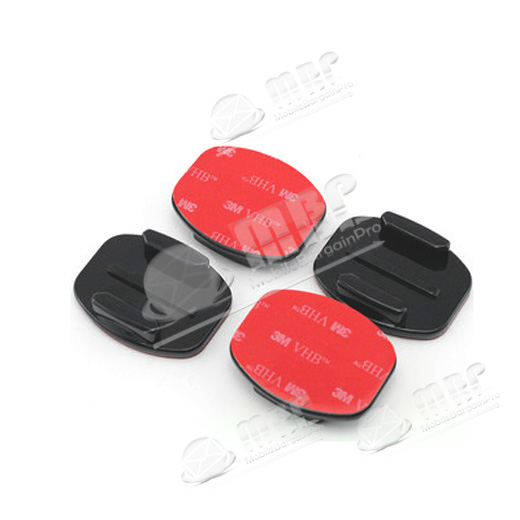 CURVED & FLAT Adhesive Helmet Mounts for Go Pro Strong Double Sided