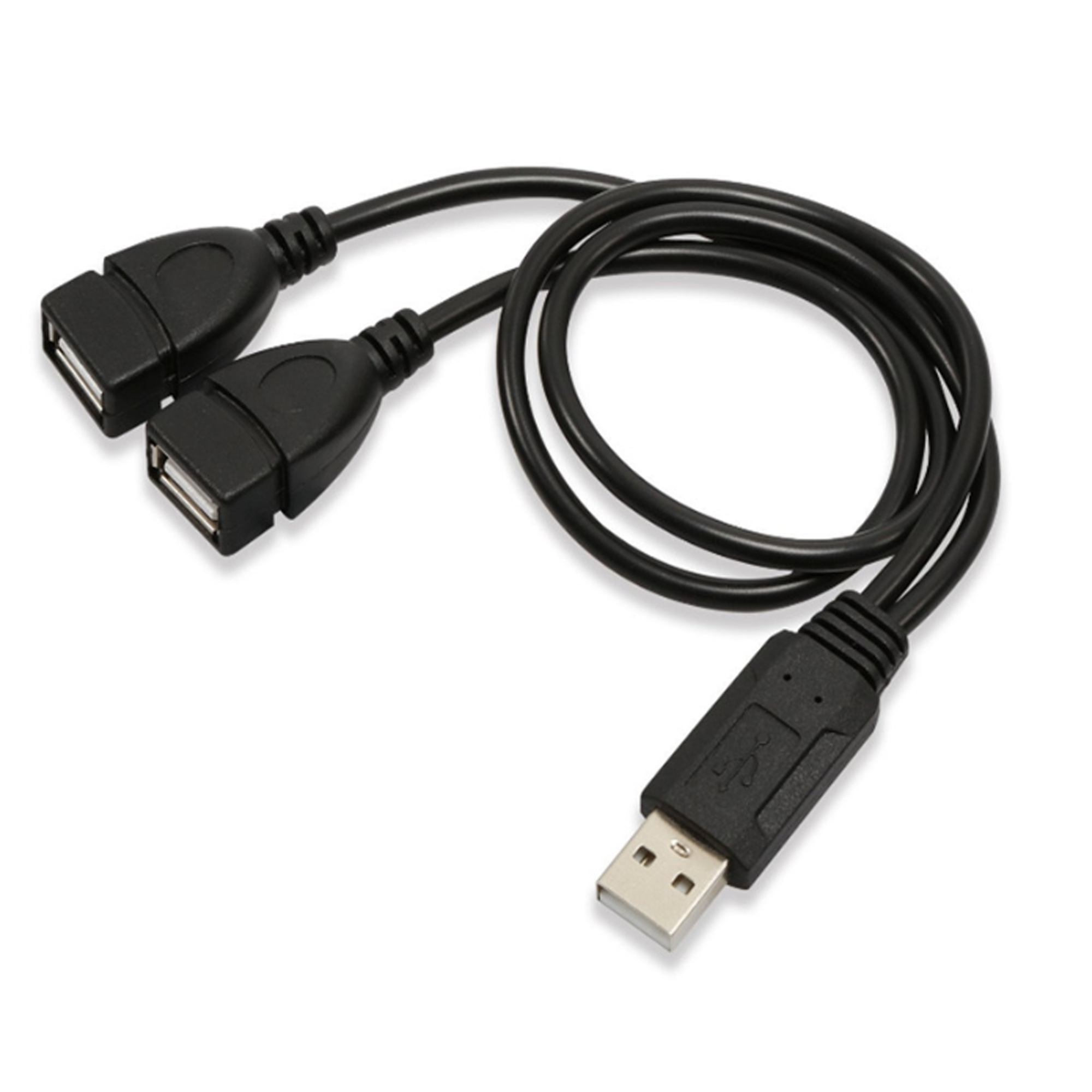 DUAL USB 2.0A Female To USB Male Cable Extension Cord Lead Power