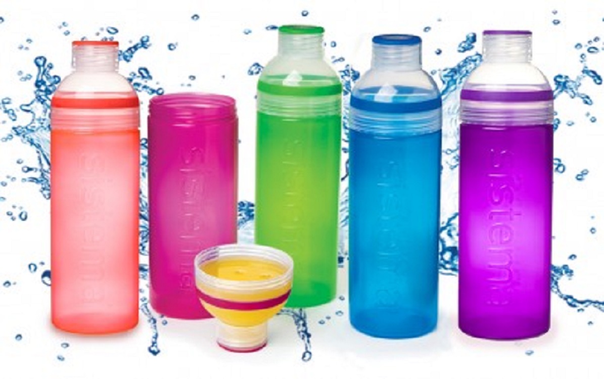 Sistema Trio Drink Water Bottle 700ml BPA Free Screw Top School Gym