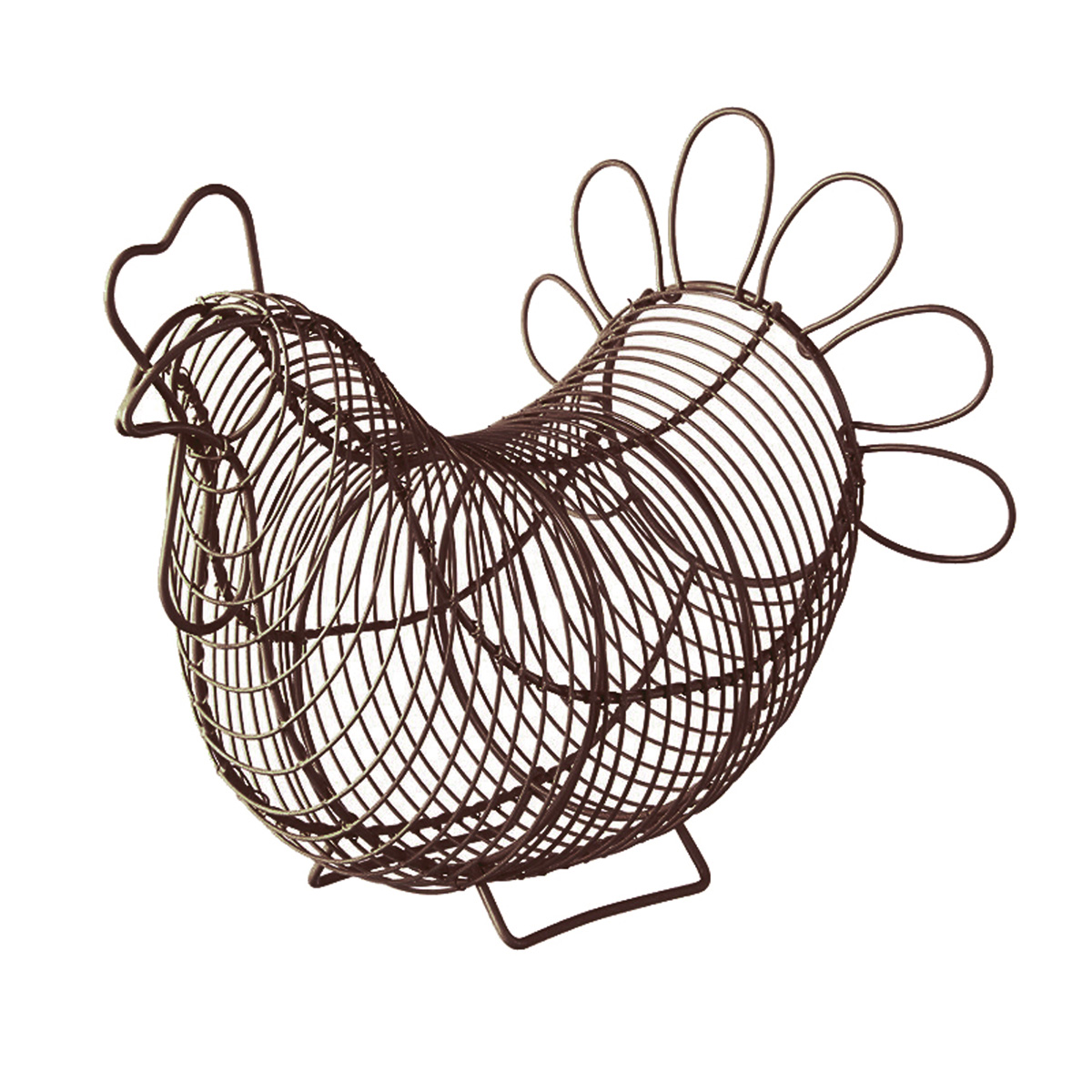 Cratone soporte para huevos Chrome cestas huevos Chicken Shaped Egg Baskets Wire egg holder