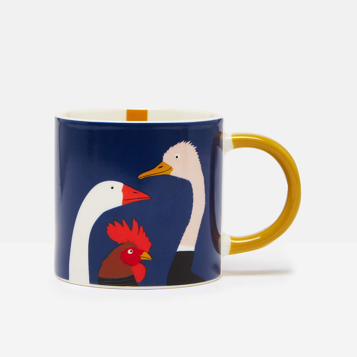 Joules Goose Mug, Blue Coffee Tea Cup Fun Colourful Animals Drinks