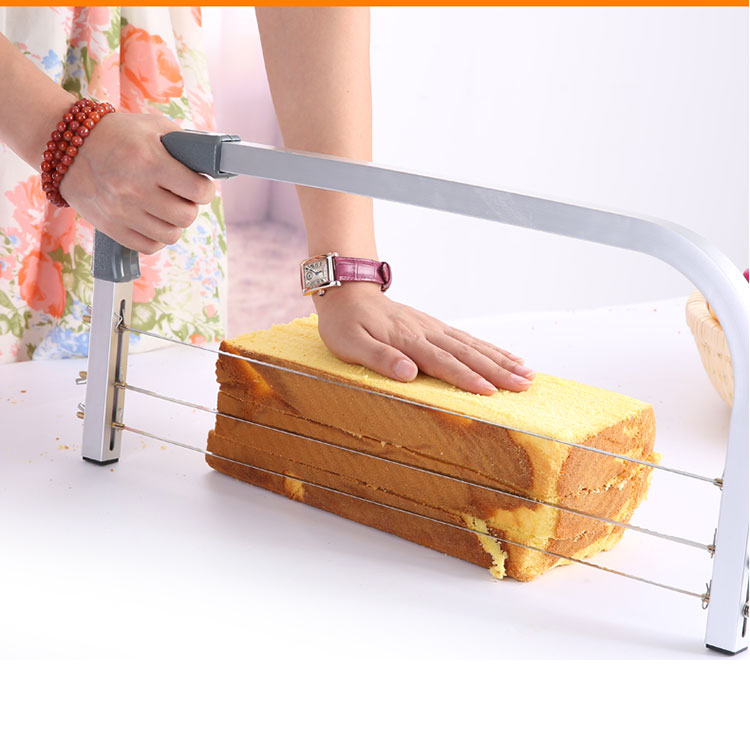 Adjustable 3 Blade Interlayer Cake Bread Cutter Slicer Leveller