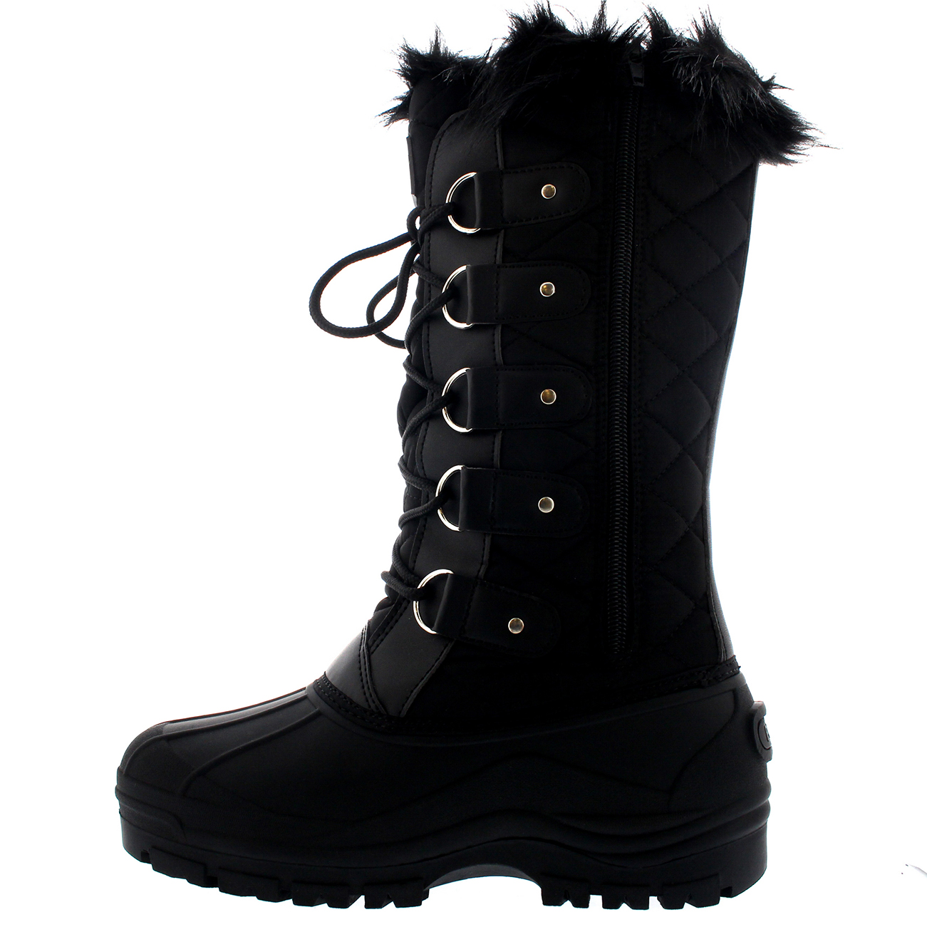 Womens Waterproof Tactical Mountain Walking Snow Fur Lined