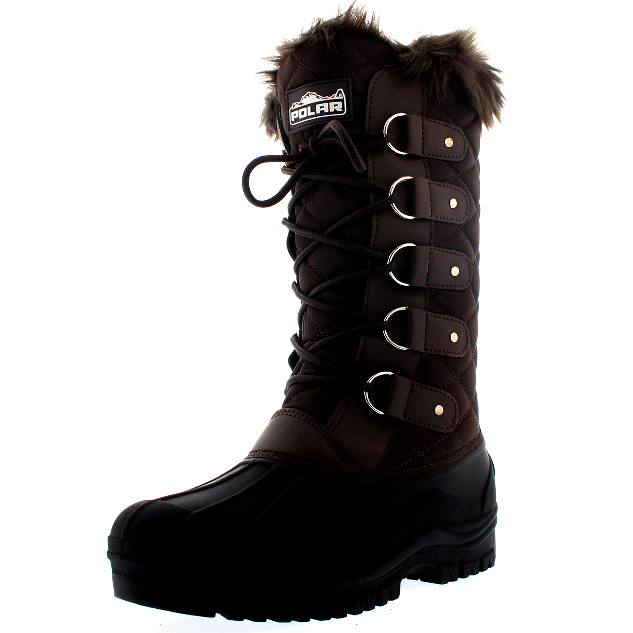 Womens Waterproof Tactical Mountain Walking Snow Fur Lined