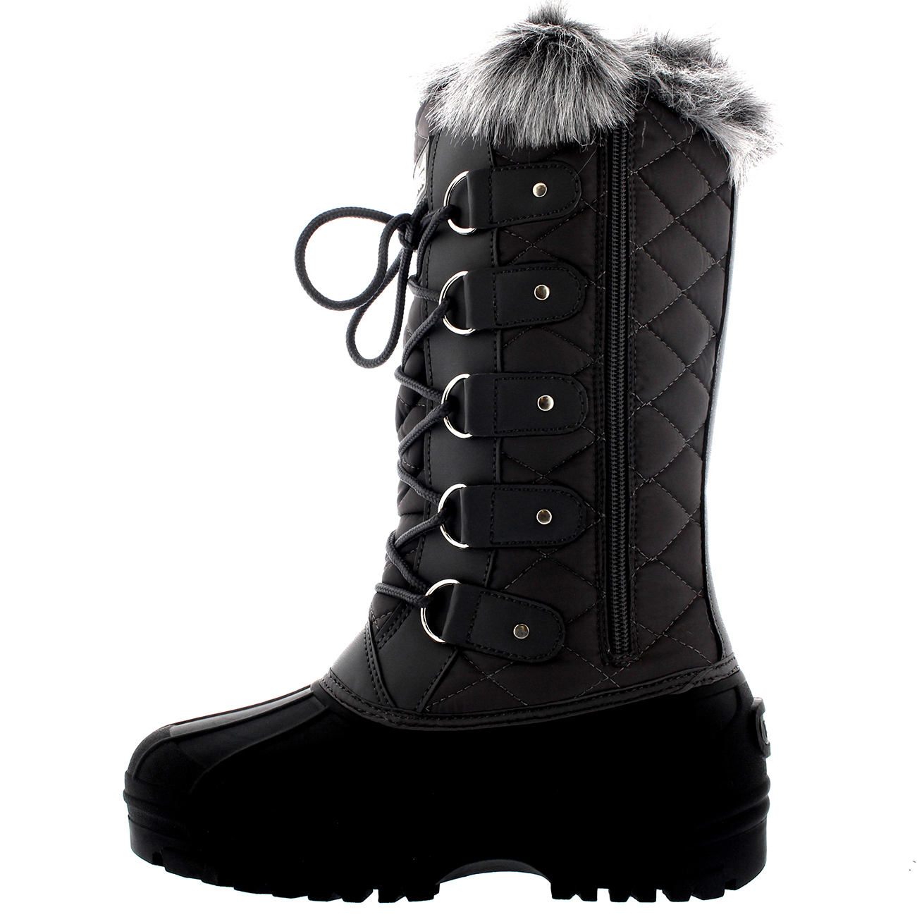 Womens Waterproof Tactical Mountain Walking Snow Fur Lined