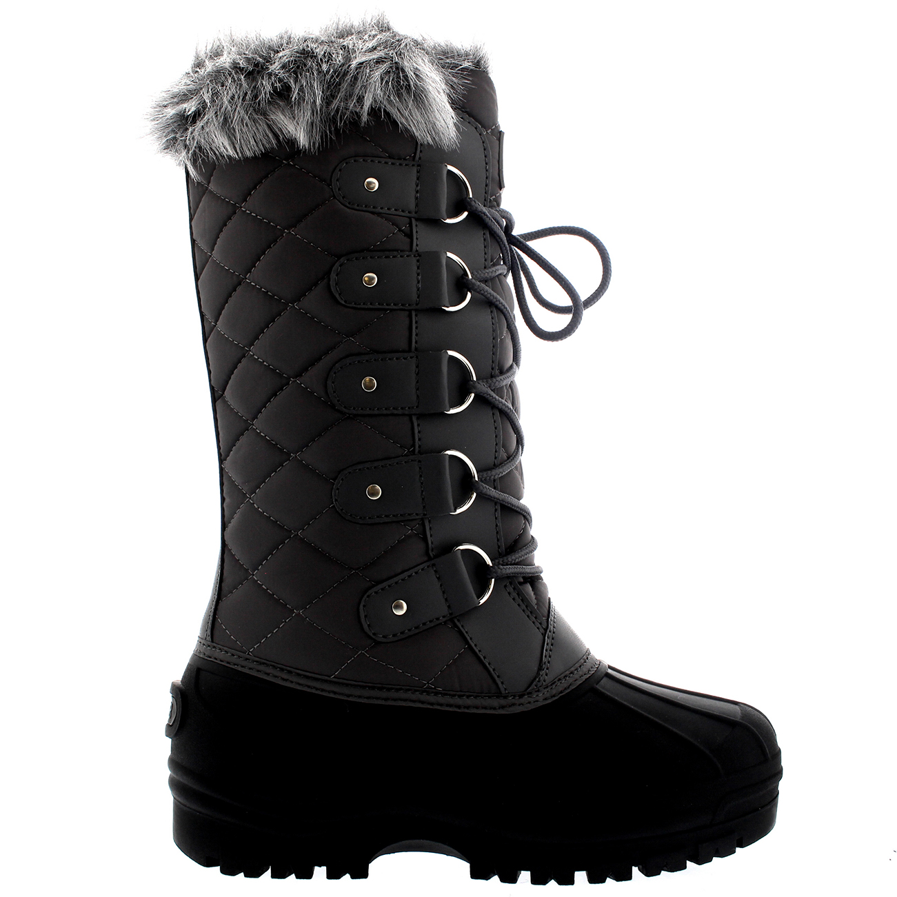 Womens Waterproof Tactical Mountain Walking Snow Fur Lined